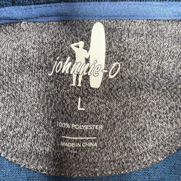 Johnnie-O Mens Blue Reflex Fleece PREP-Formance 1/4 Zip Pullover Jumper Size L - Picture 6 of 10